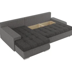 Divano letto matrimoniale 3 posti 265cm grigio chiaro e scuro Bette