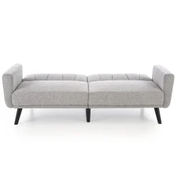 Divano letto reclinabile 3 posti 200x55cm grigio nero Aron