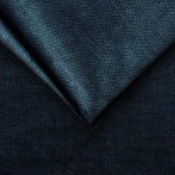 Divano letto regolabile angolare destro 5 posti 353x214cm tessuto blu Calmora