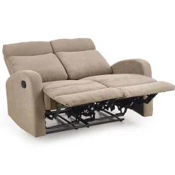 Divano moderno 2 posti reclinabile 128cm tessuto beige Denar 2