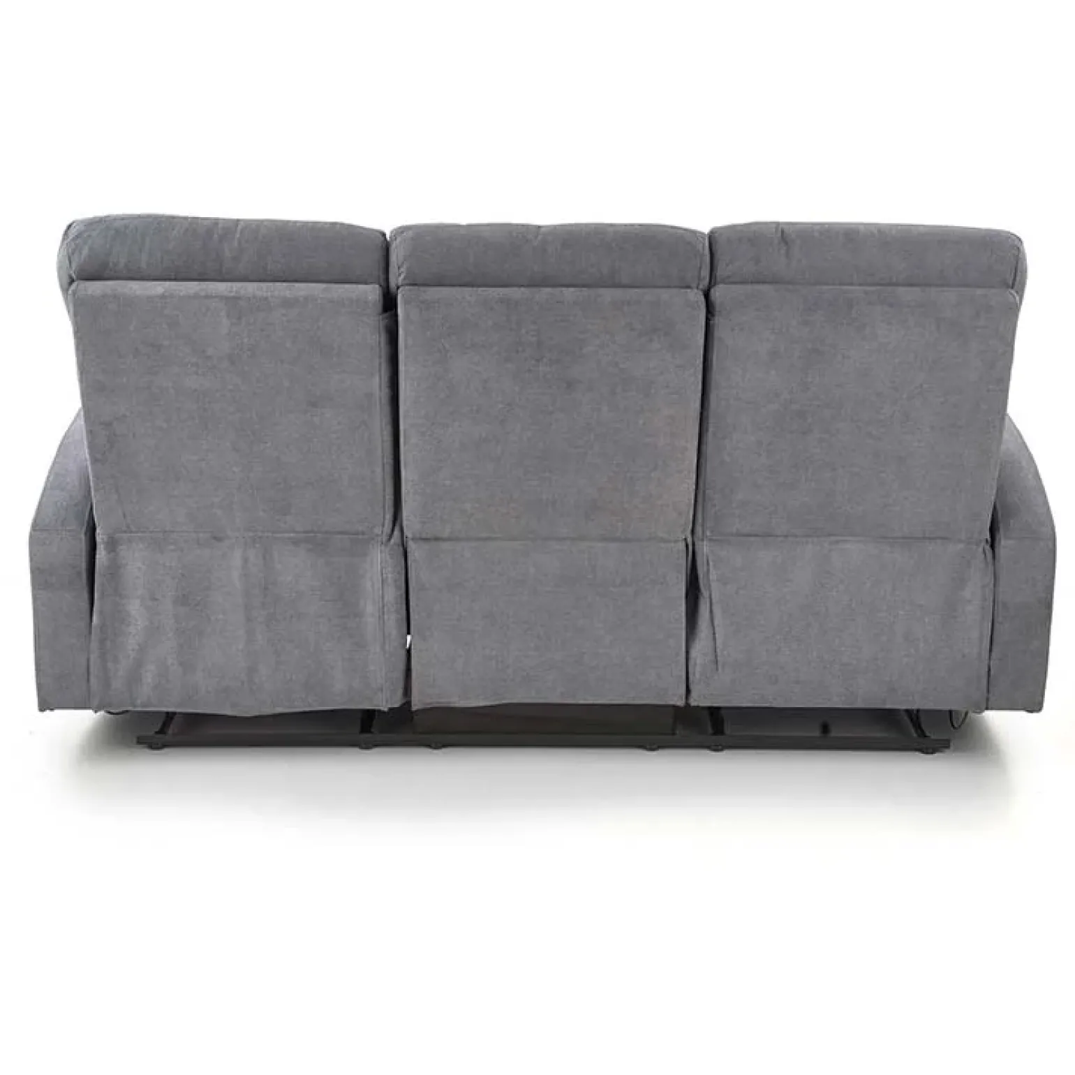 Divano reclinabile 3 posti in tessuto 180cm grigio Denar