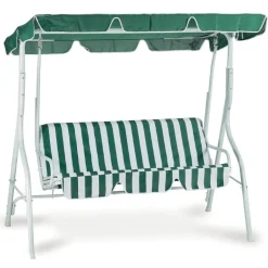 Dondolo da giardino 170x156cm bianco verde Giorgia