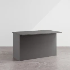 Isola cucina centrale 155x90cm 3 ante antracite opaco con piano grigio effetto pietra Gourmet