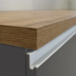 Isola cucina centrale 125x90cm antracite piano rovere Gourmet