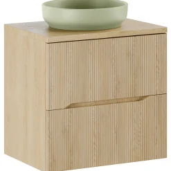 Lavabo bagno da appoggio ø40cm ceramica verde Lolli