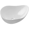 Lavabo bagno da appoggio 51x39cm ceramica bianco Flower