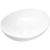 Lavabo bagno da appoggio 41x33cm ceramica bianco Shell