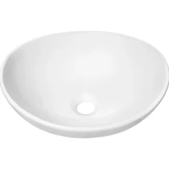 Lavabo bagno da appoggio 41x33cm ceramica bianco Shell