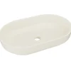 Lavabo bagno da appoggio 55x35cm ceramica avorio Longy