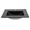 Lavabo bagno da incasso 81x46cm ceramica nera Maverick