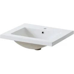 Lavabo bagno da incasso 61x46cm ceramica bianco Ambrogio