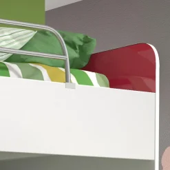 Letto a castello per bambini 254x120cm bianco rosa Enrico Gihome®