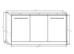 Letto a scomparsa orizzontale 90x200cm singolo rovere blu Alvin Gihome®