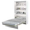 Letto a scomparsa verticale 120x200 cm una piazza e mezza bianco Camelio