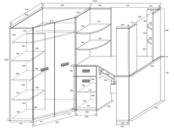Letto a soppalco 204x120cm sinistra quercia bianco Dollie Gihome®