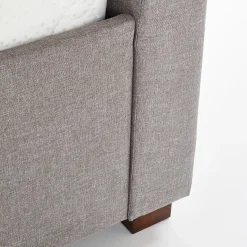 Letto alla francese 140x200cm in tessuto grigio Mestre Gihome®