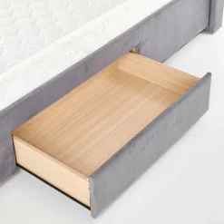 Letto matrimoniale in tessuto con cassetti 160x200cm grigio Ravello Gihome®