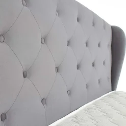 Letto matrimoniale in tessuto con cassetti 160x200cm grigio Ravello Gihome®