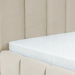 Letto matrimoniale oversize 180x200 cm con rete contenitore imbottito beige Cometa