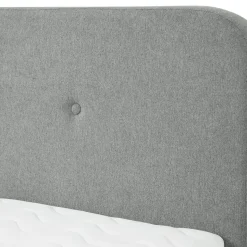 Letto matrimoniale 160x200 cm con rete a doghe imbottito grigio Dreama