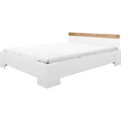 Letto matrimoniale 160x200cm bianco rovere Relaxio