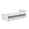 Letto singolo 80x200cm bianco pino grigio blu Maya Gihome®