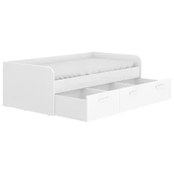Letto singolo 90x190cm per bambini legno bianco 3 cassetti Alvaro