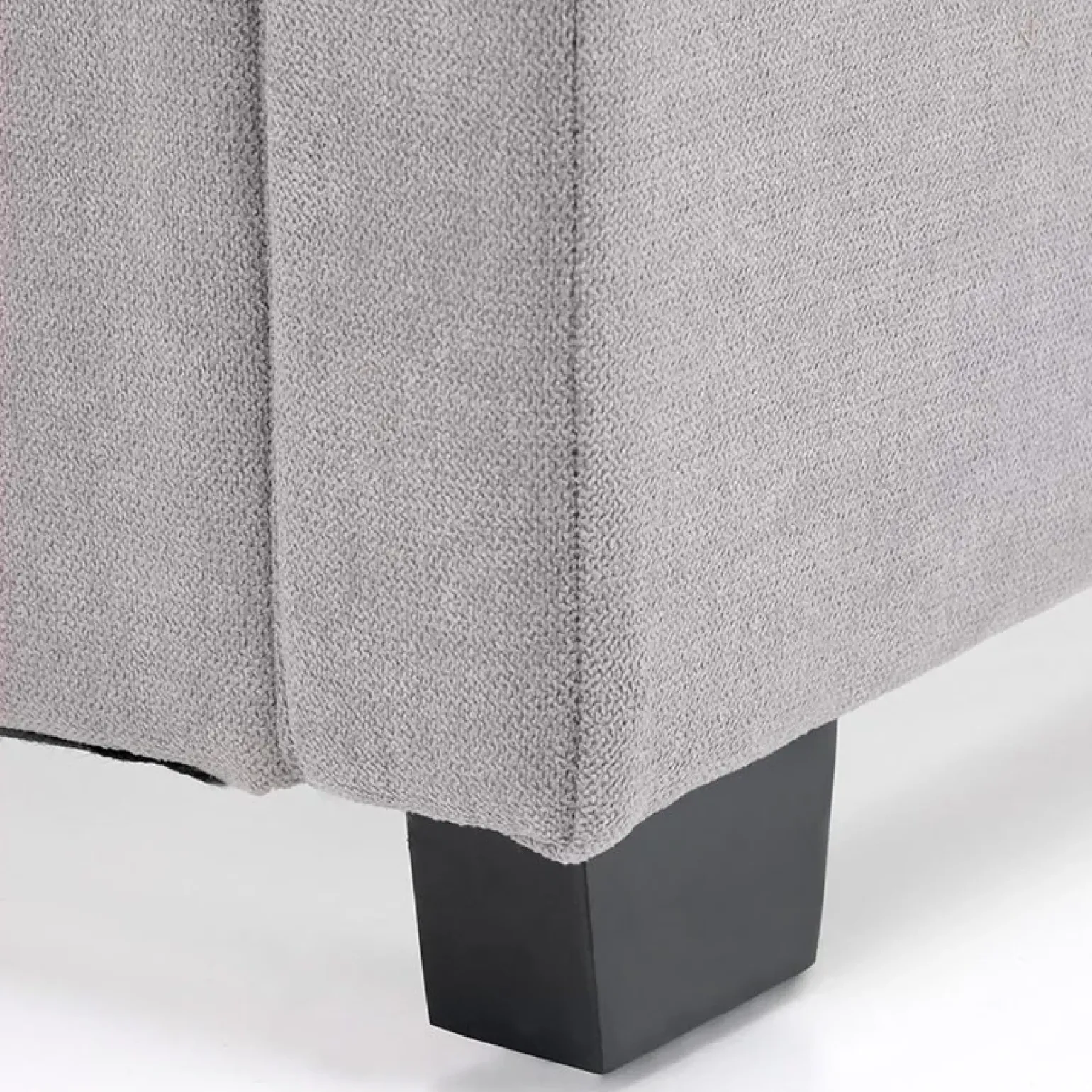 Letto 160x200cm matrimoniale imbottito con cassetto grigio chiaro Mezzola