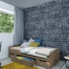 Letto 90x200cm singolo con cassetti estraibili noce Nicola