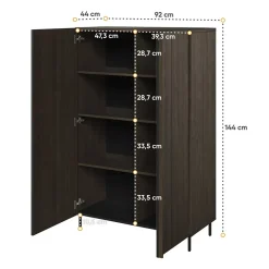 Madia alta 92x144h cm 2 ante wengè Blackwood