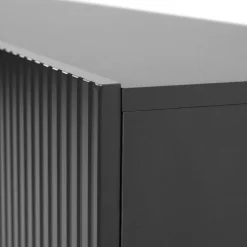 Madia con camino 181x83h cm moderno cannettato antracite Essence