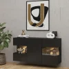 Madia sospesa 120x62h cm moderna nero rovere Fusion
