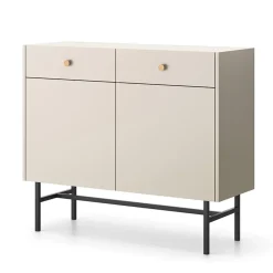 Madia 105x90h cm 2 ante 2 cassetti moderna beige Eterna