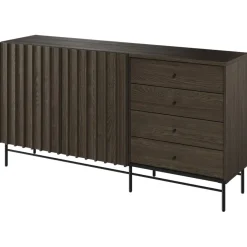 Madia 165x87h cm 2 ante 4 cassetti wengè Blackwood