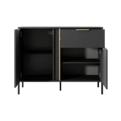 Madia 103x82h cm 2 ante 1 cassetto moderna antracite Nebula