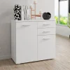 Madia 71x76h cm 2 ante 2 cassetti moderna bianco Ely