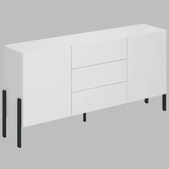 Madia 180x90h cm 2 ante 3 cassetti moderna bianco Simple