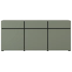 Madia 180x78h cm 3 ante 3 cassetti moderna verde nero Lolla