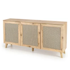 Madia 160x85h cm 3 ante 3 ripiani moderna rovere Sombra