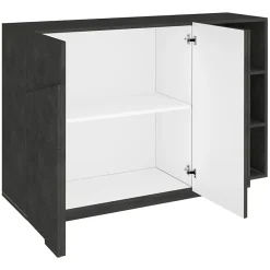 Madia 120x86h cm 2 ante e vani a giorno moderna ossido Zenzero