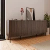 Madia 201x81h cm 4 ante moderna noce cannettato Gabiot
