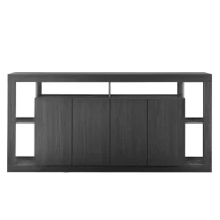 Madia 210x102h cm 4 ante moderna soggiorno nero frassinato Trilogy