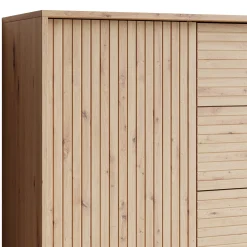 Madia 180x84h cm 2 ante rustica design cannettato rovere Branch