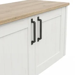 Madia 102x99h cm 2 ante scandinava bianco frassinato rovere Lars