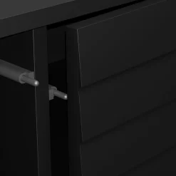 Madia 102x118h cm 4 ante soggiorno nero Wild