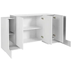 Madia 170x85h cm moderna bianco lucido Akoya