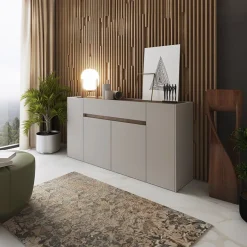 Madia 170x85h cm moderna design beige noce Gib
