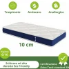 Materasso singolo 90x200cm schiumato antiacaro H. 10cm Top Dream