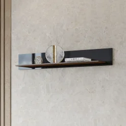 Mensola 160x24h cm da parete noce nero lucido Jumbo