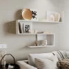 Mensola 110x80h cm pensile a muro design moderno bianco Carlina